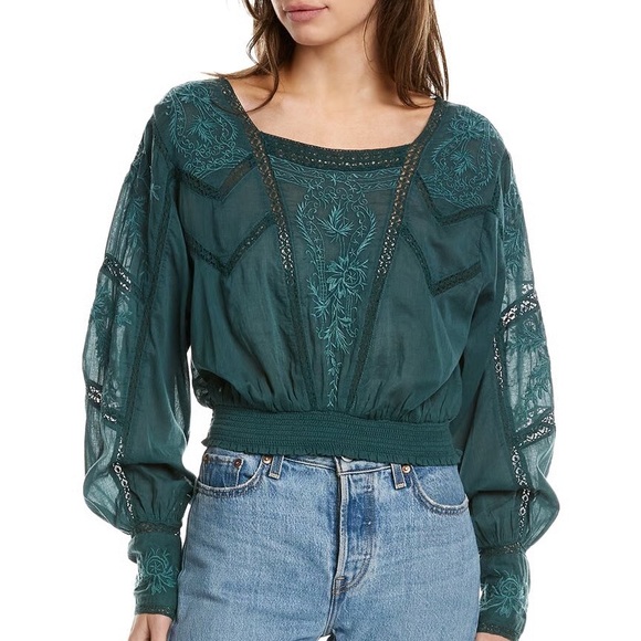 FREE PEOPLE Lucky Me Lace Top, Size M - Picture 1 of 6